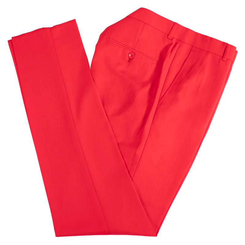 Men's Red 2-Piece Slim-Fit Suit With Notch Lapels