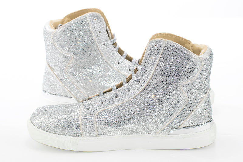 Silver Rhinestone Fashion High-Tops