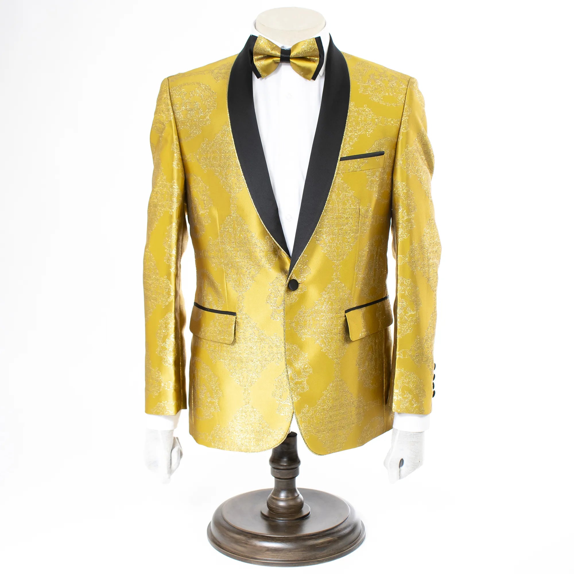 Gold Glittered Damask Jacket