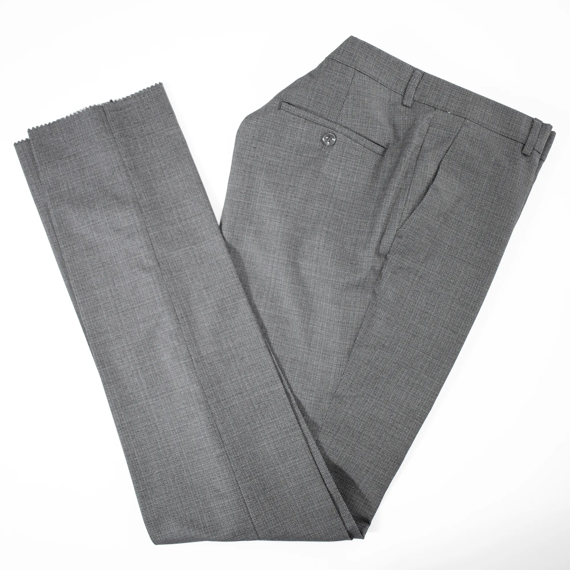 Dark Gray Wool Plaid 3-Piece Plaid Slim-Fit Suit