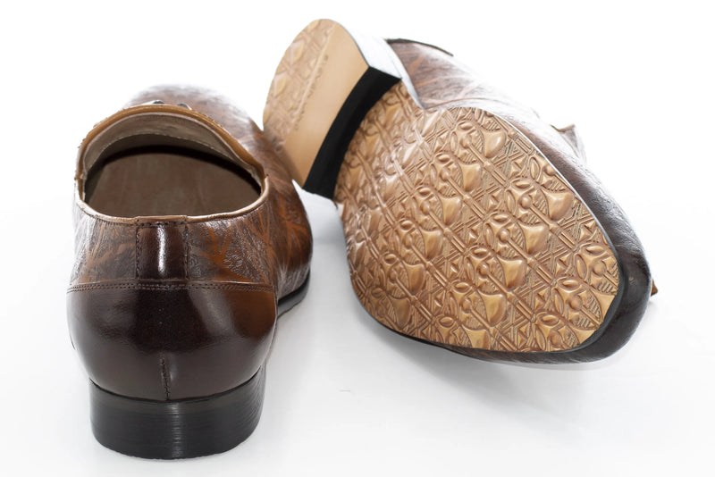 Tan Slip-On Dress Loafers with Tassels