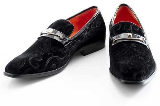 Men's Black Baroque Embroidered Dress Shoe