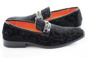 Men's Black Baroque Embroidered Dress Shoe