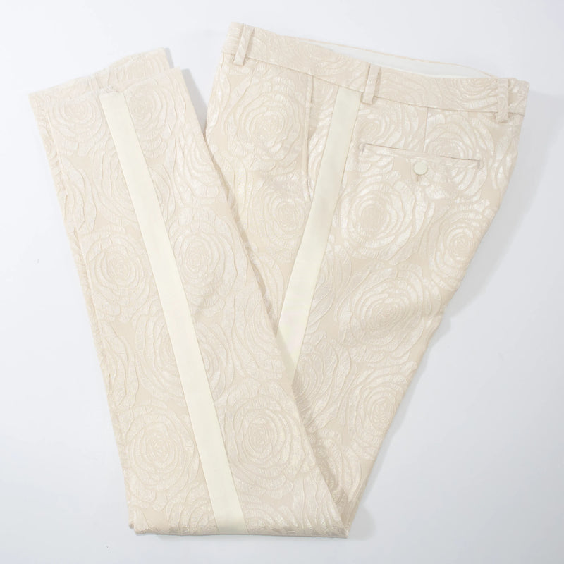 Ivory Floral 3-Piece Regular-Fit Tuxedo