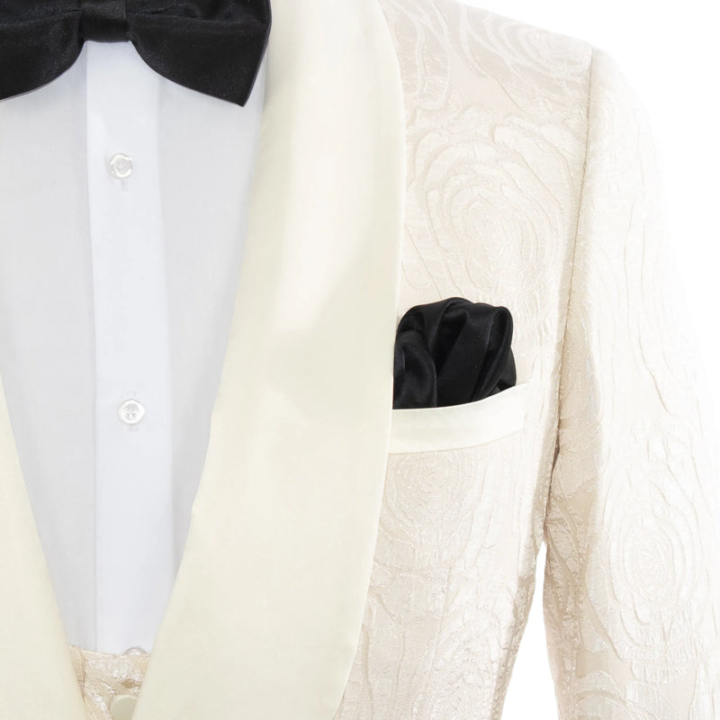 Ivory Floral 3-Piece Regular-Fit Tuxedo