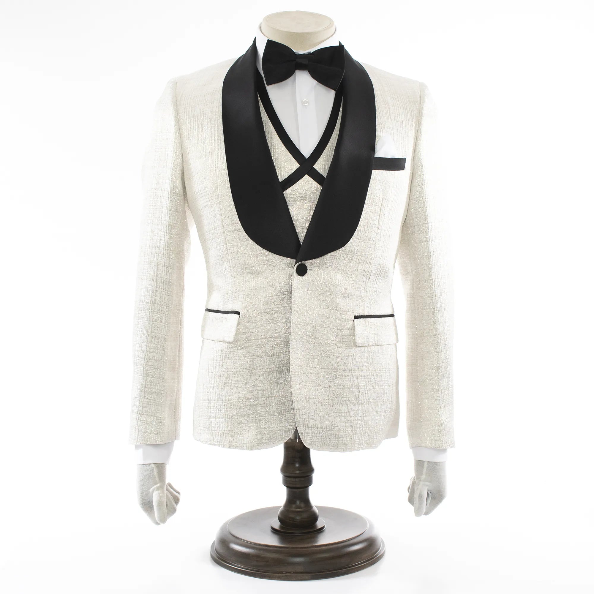 Ivory Nailhead 3-Piece Regular-Fit Tuxedo