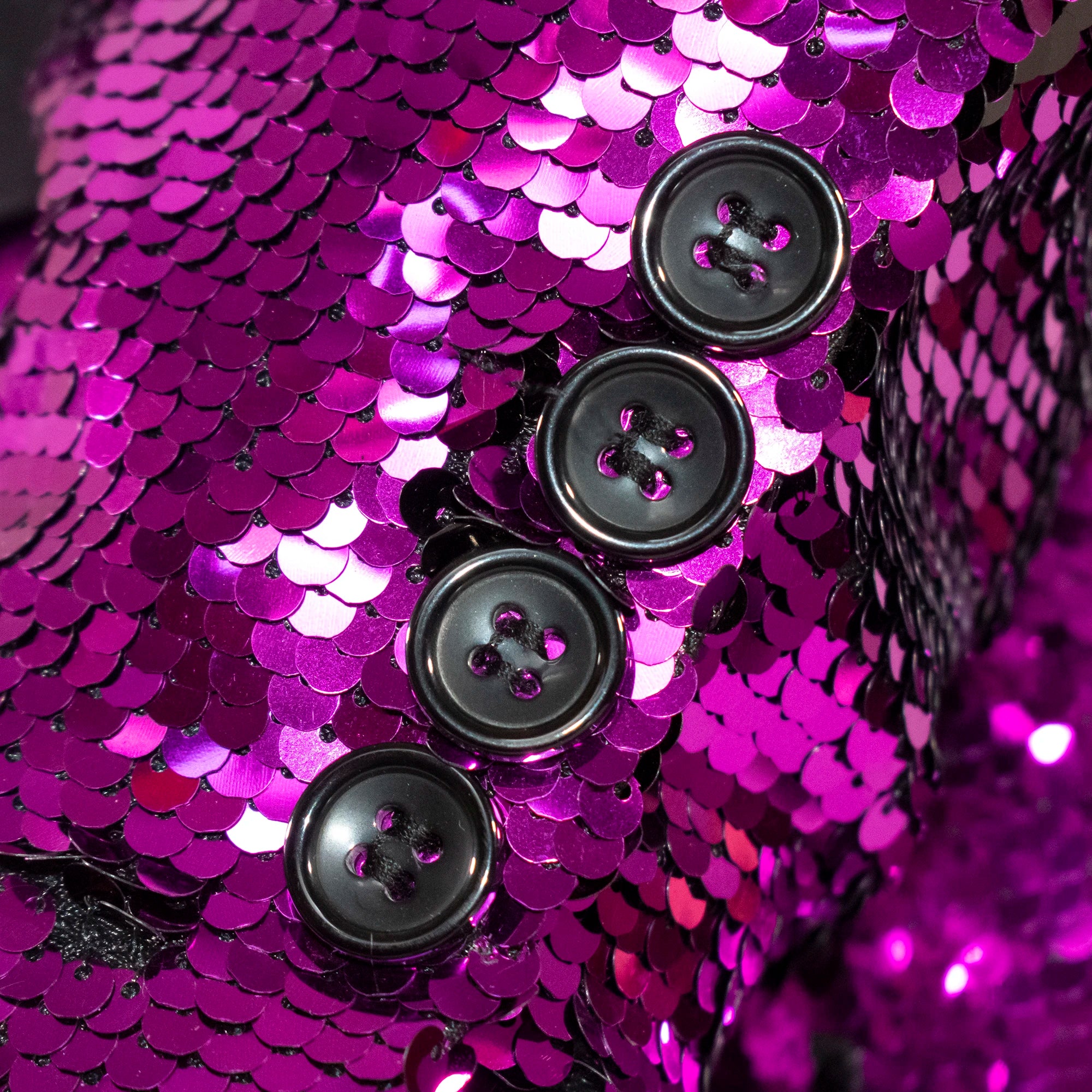 Purple And Black Sequin Modern-Fit Jacket With Peak Lapels