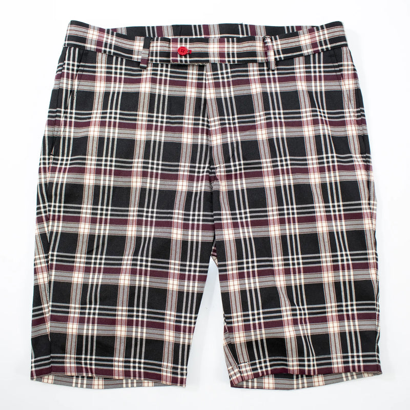 Black Plaid Shorts