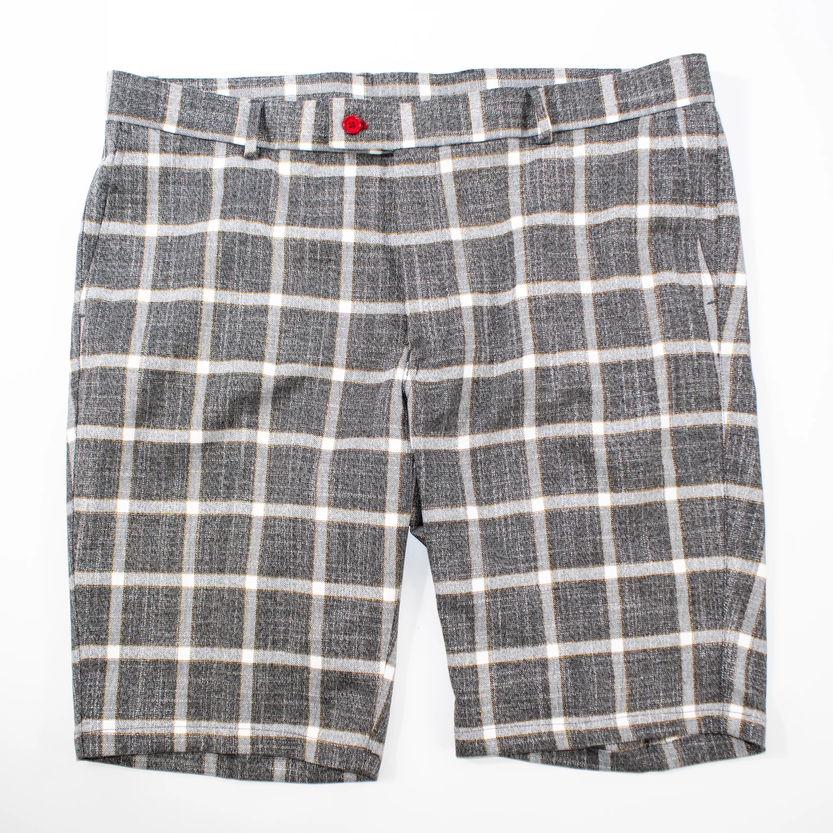 Black And Off White Plaid Shorts