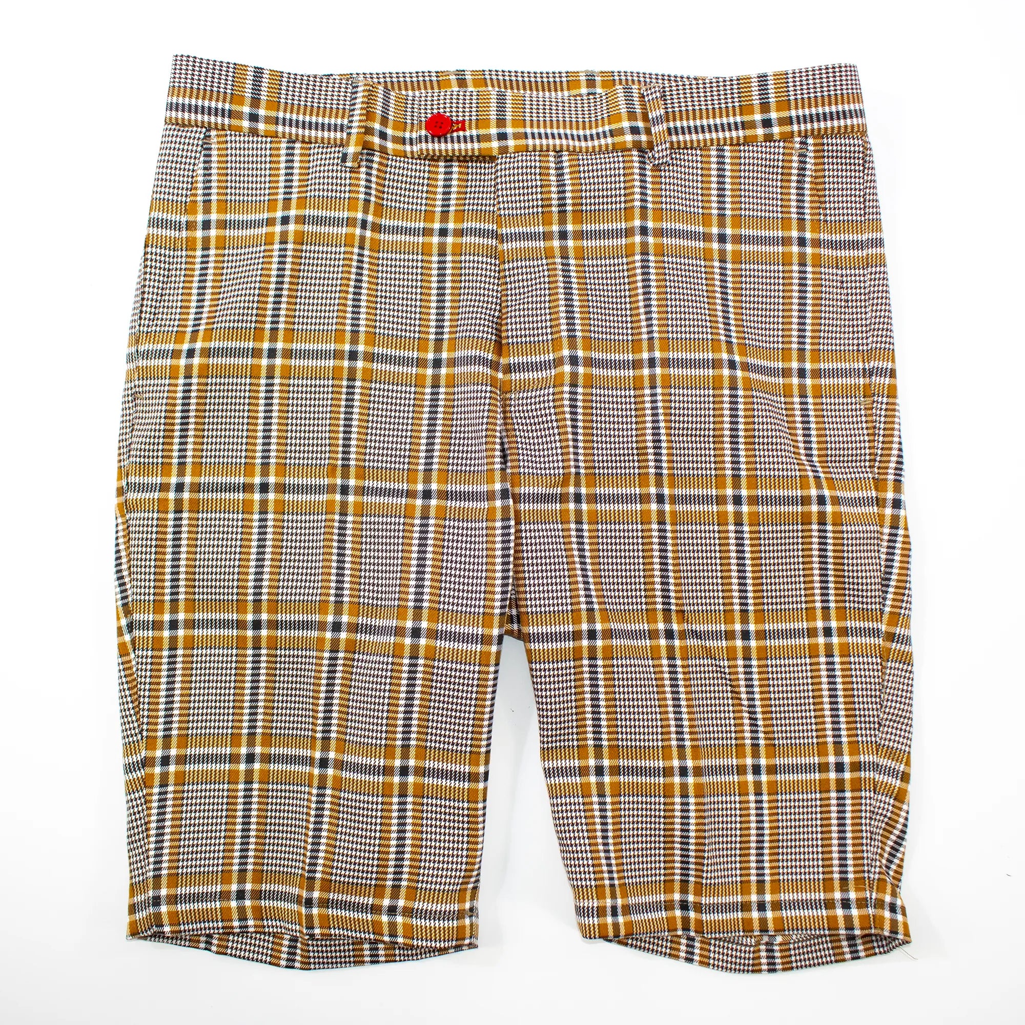 Camel Plaid Shorts