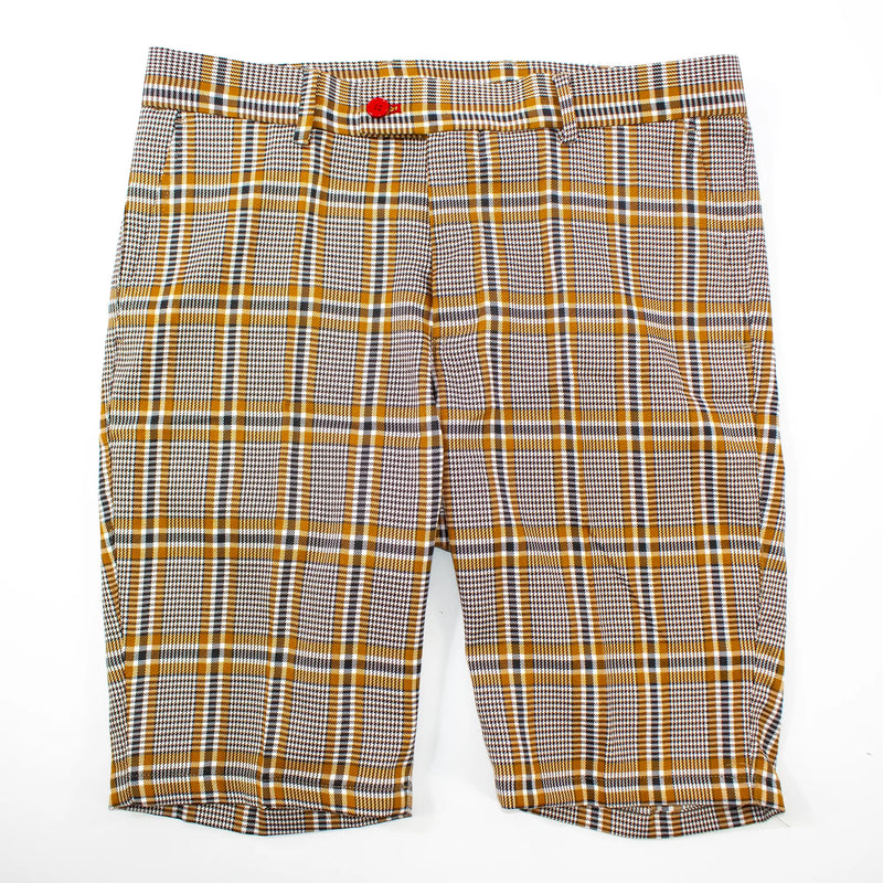 Camel Plaid Shorts