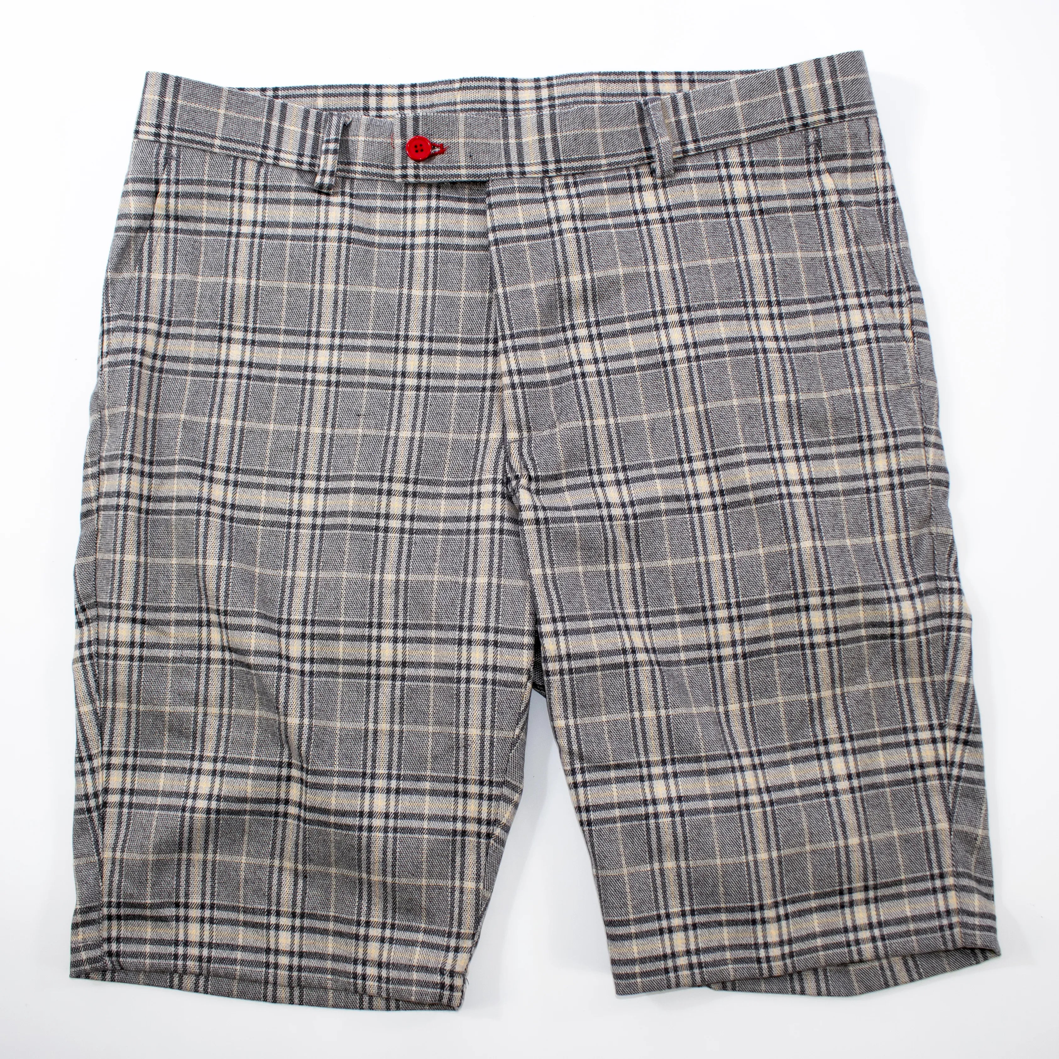 Light Gray Plaid Shorts