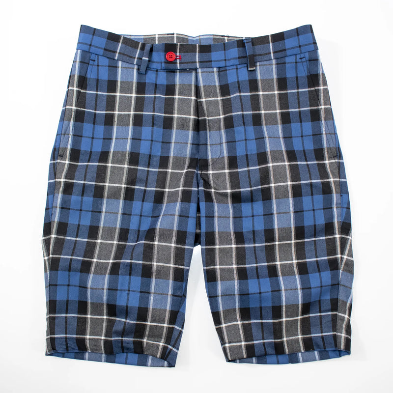 Sapphire Blue Plaid Shorts