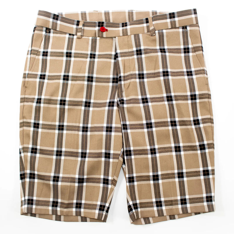 Tan Plaid Shorts
