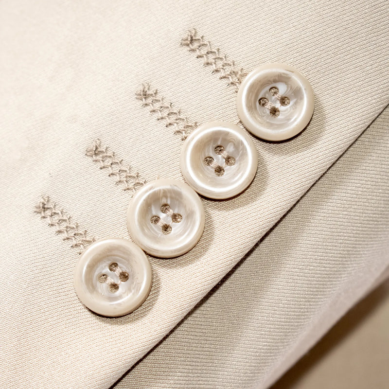 Alfredo | Beige Stretch 3-Piece Ultra-Slim-Fit Suit