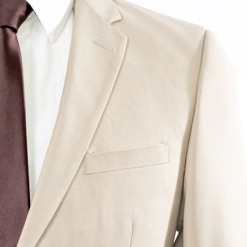 Alfredo | Beige Stretch 3-Piece Ultra-Slim-Fit Suit