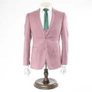 Men's Dusty Rose 3-Piece Ultra-Slim Suit