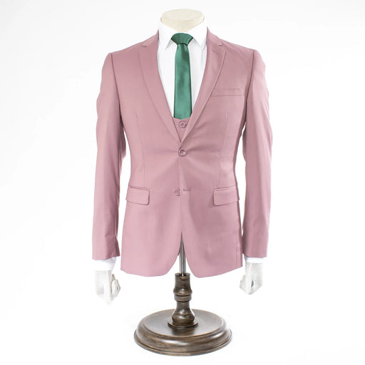 Men's Dusty Rose 3-Piece Ultra-Slim Suit