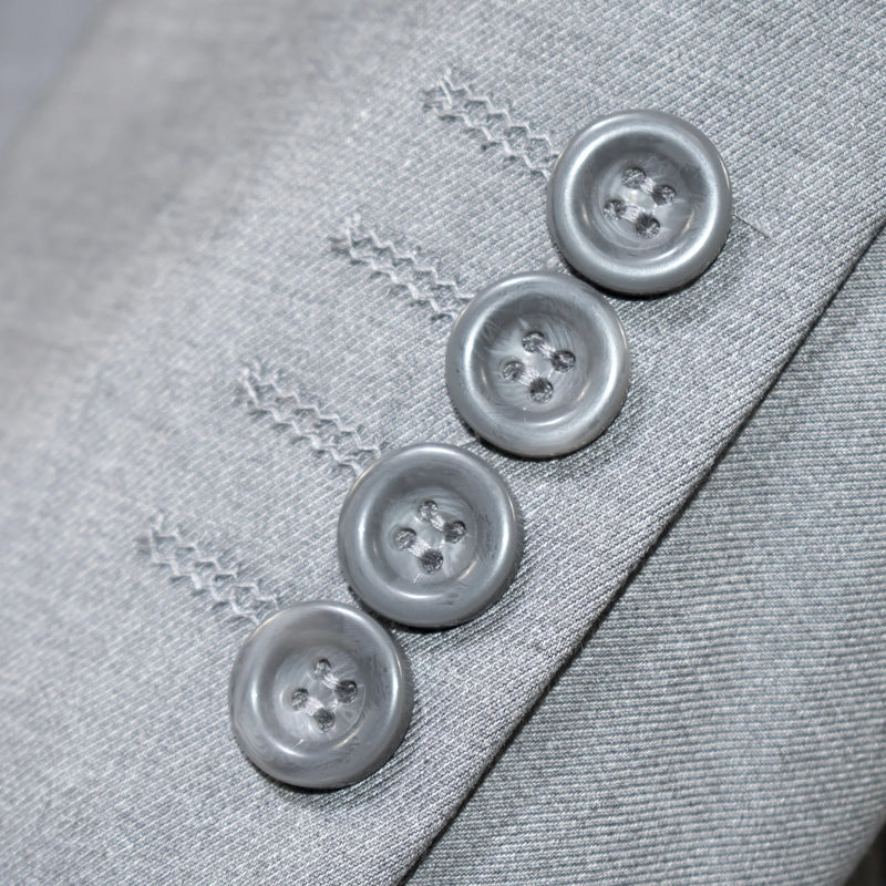 Men's Light Gray 3-Piece Ultra-Slim Suit