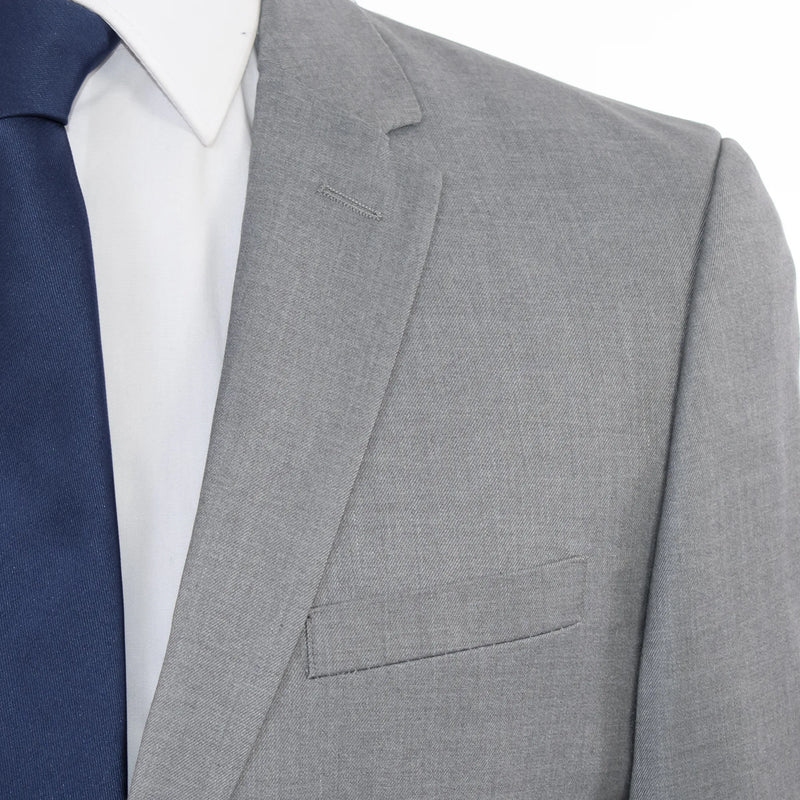 Men's Light Gray 3-Piece Ultra-Slim Suit