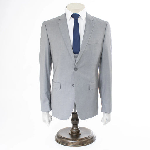 Men's Light Gray 3-Piece Ultra-Slim Suit