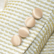 Men's White And Gold Sparkling Glitter Slim-Fit Tuxedo With Peak Lapels