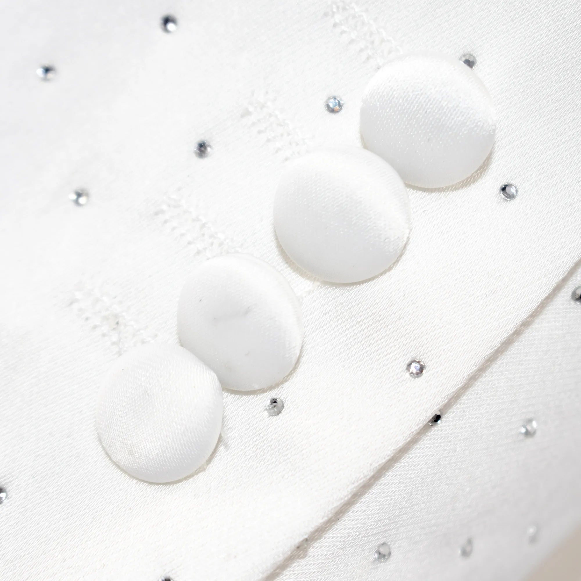 Men's White Tuxedo With Rhinestone Jacket