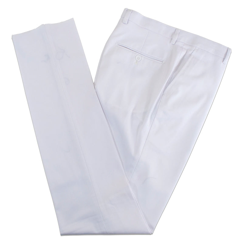 White Trim on White Stretch 3-Piece Slim-Fit Tuxedo