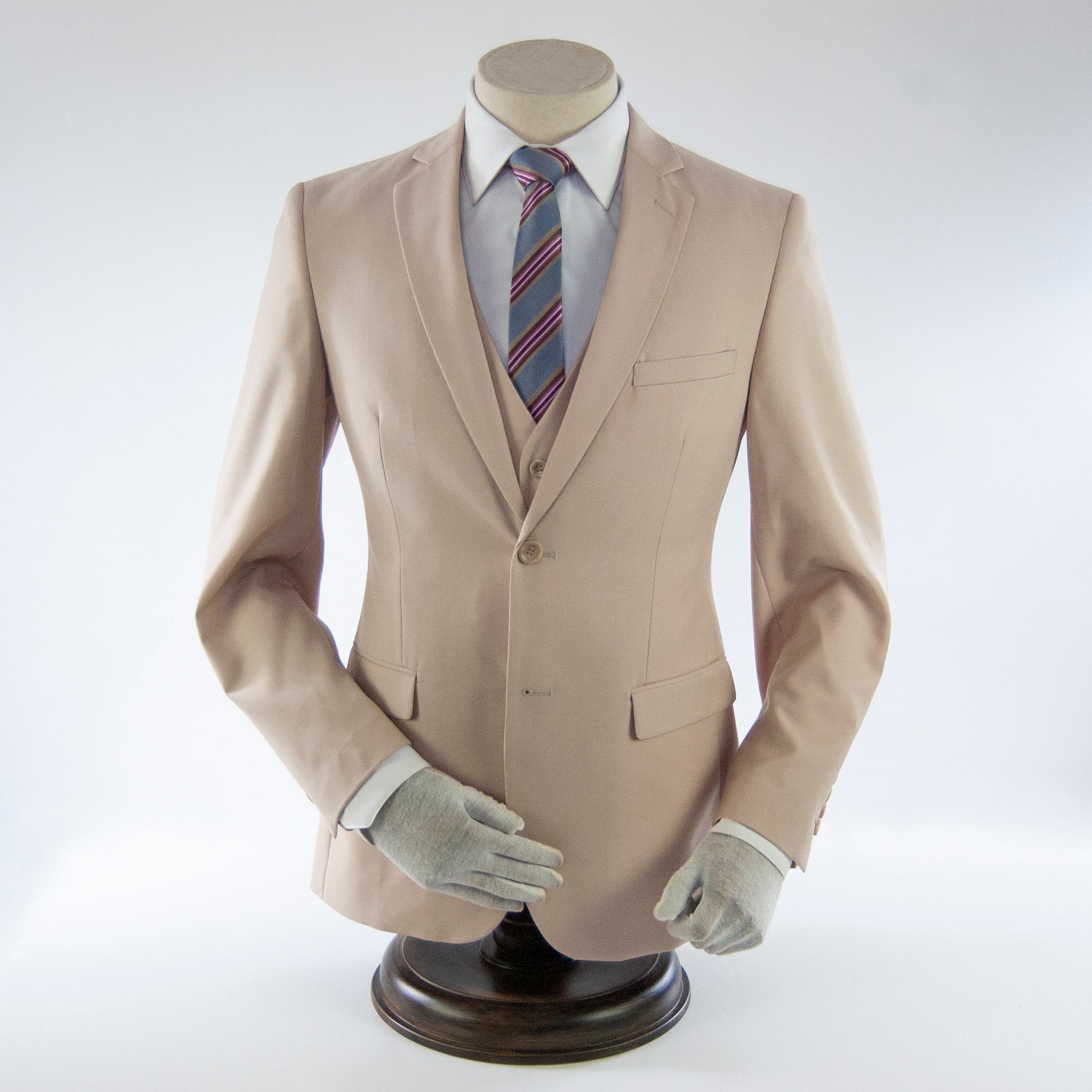 sand 3-piece slim-fit suit jacket