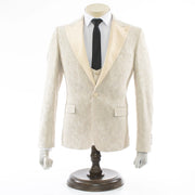 Men's White Floral Tuxedo
