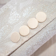 Men's White Floral Tuxedo Cuffs