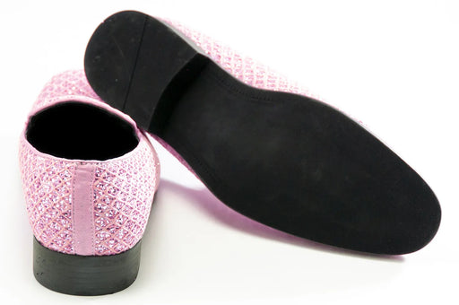 Men's Pink Diamond Embossed Dress Loafer