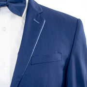 Navy Plaid 3-Piece Slim-Fit Tuxedo