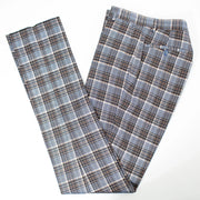 Navy Plaid 3-Piece Slim-Fit Tuxedo