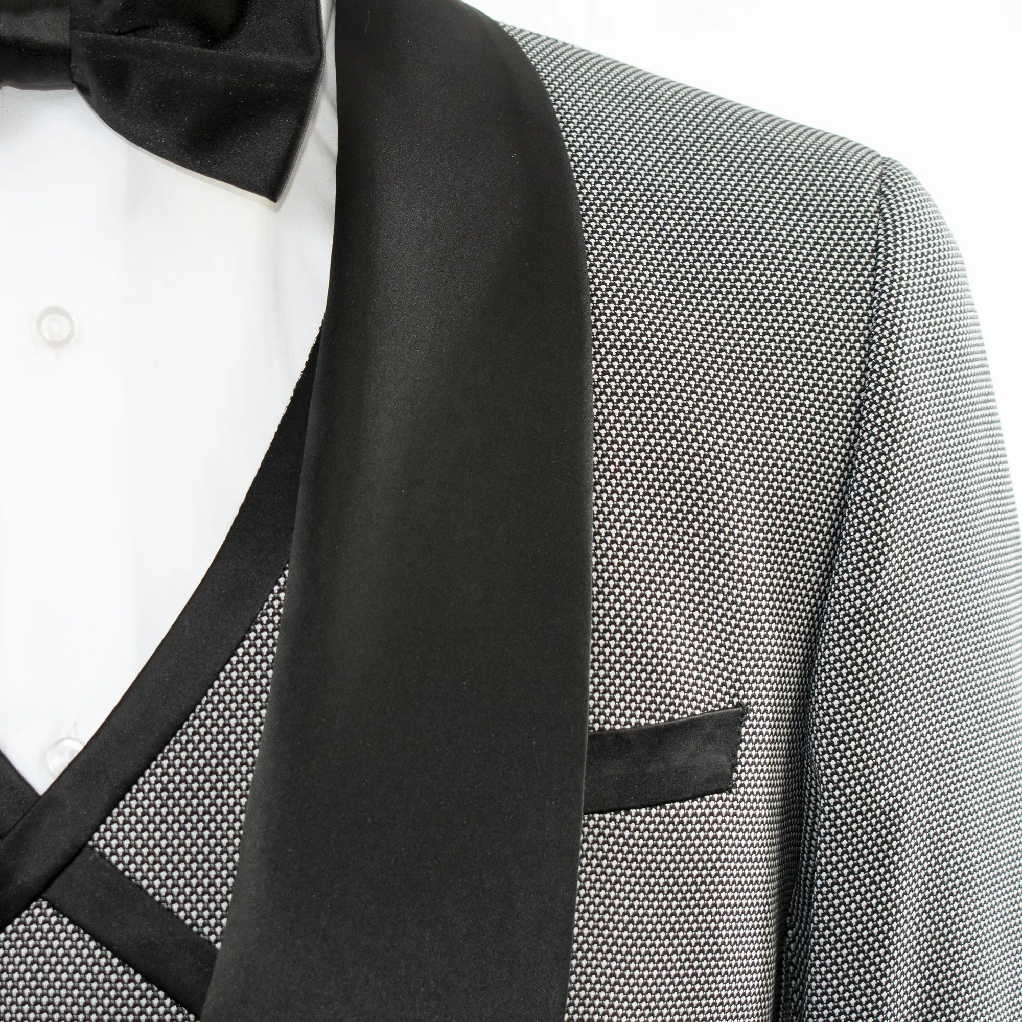 Black and White Nailhead 3-Piece Regular-Fit Tuxedo