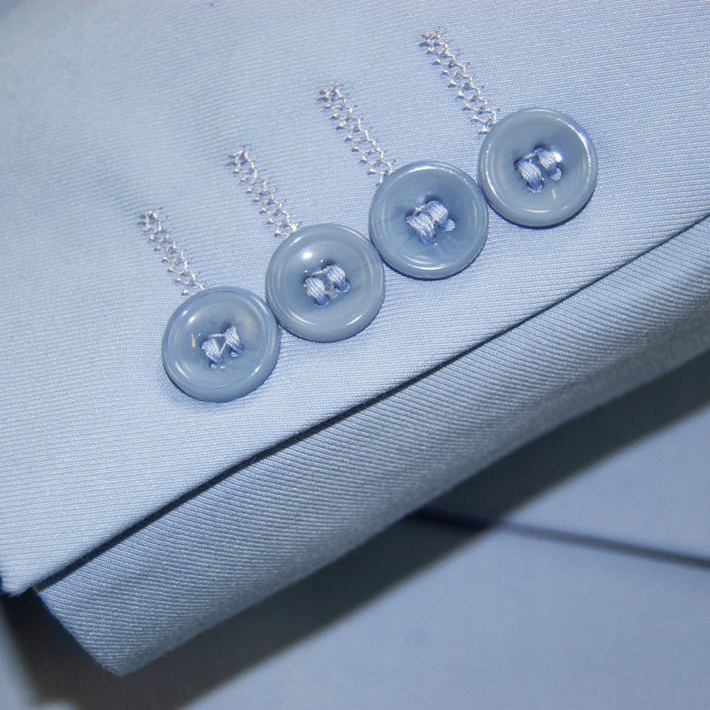 Sky Blue Premium 3-Piece Slim-Fit Suit