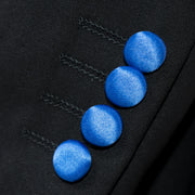 Royal Trim on Black Stretch 3-Piece Slim-Fit Tuxedo