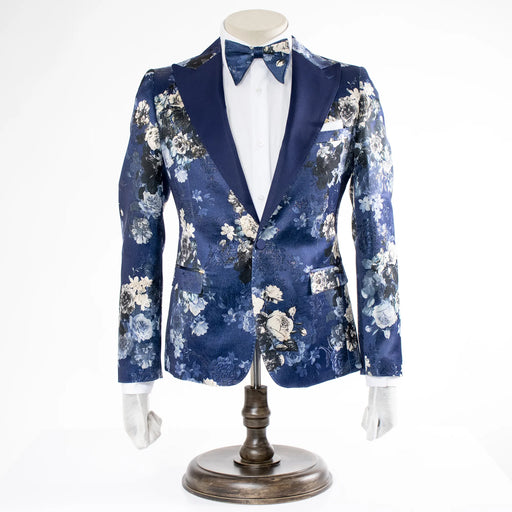 Men's Blue Floral Tuxedo