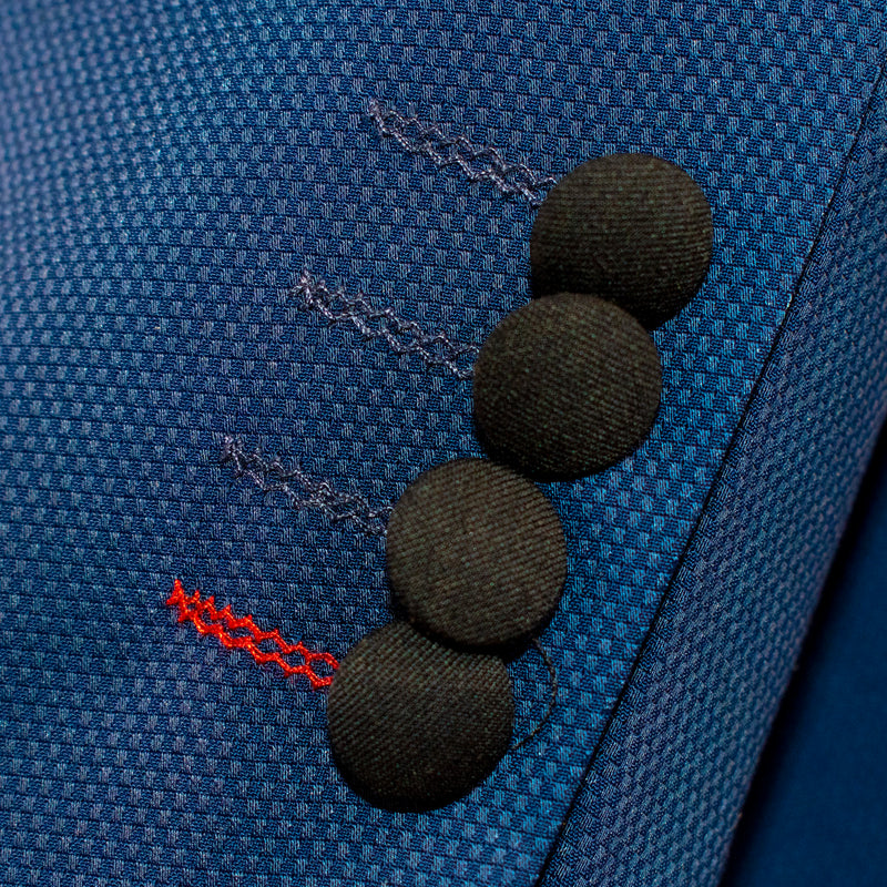 Navy Birdseye 3-Piece Tailored-Fit Tuxedo