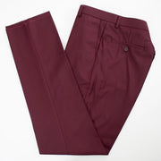 Men's Burgundy 3-Piece Suit With Notch Lapels