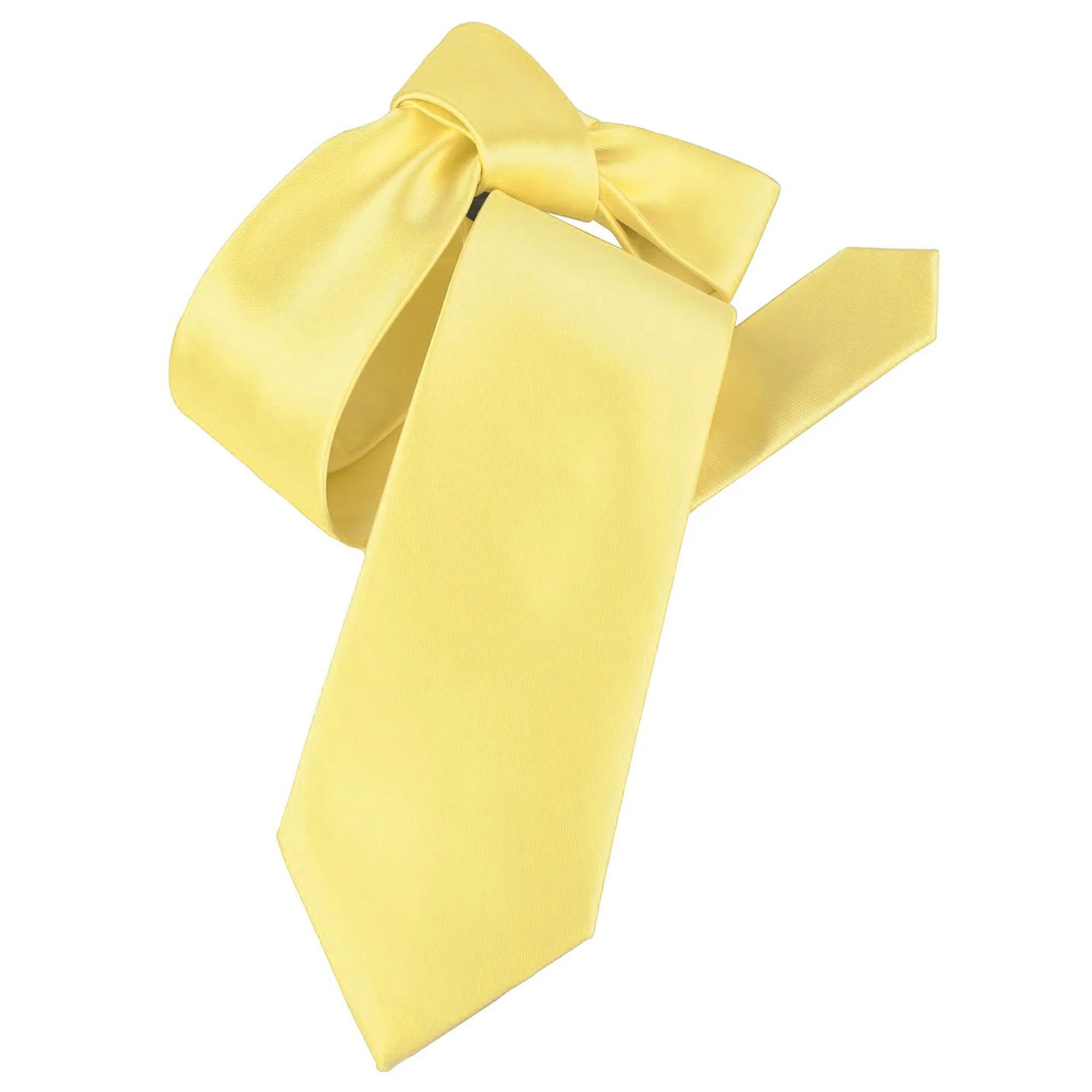 Men's Yellow Satin Necktie
