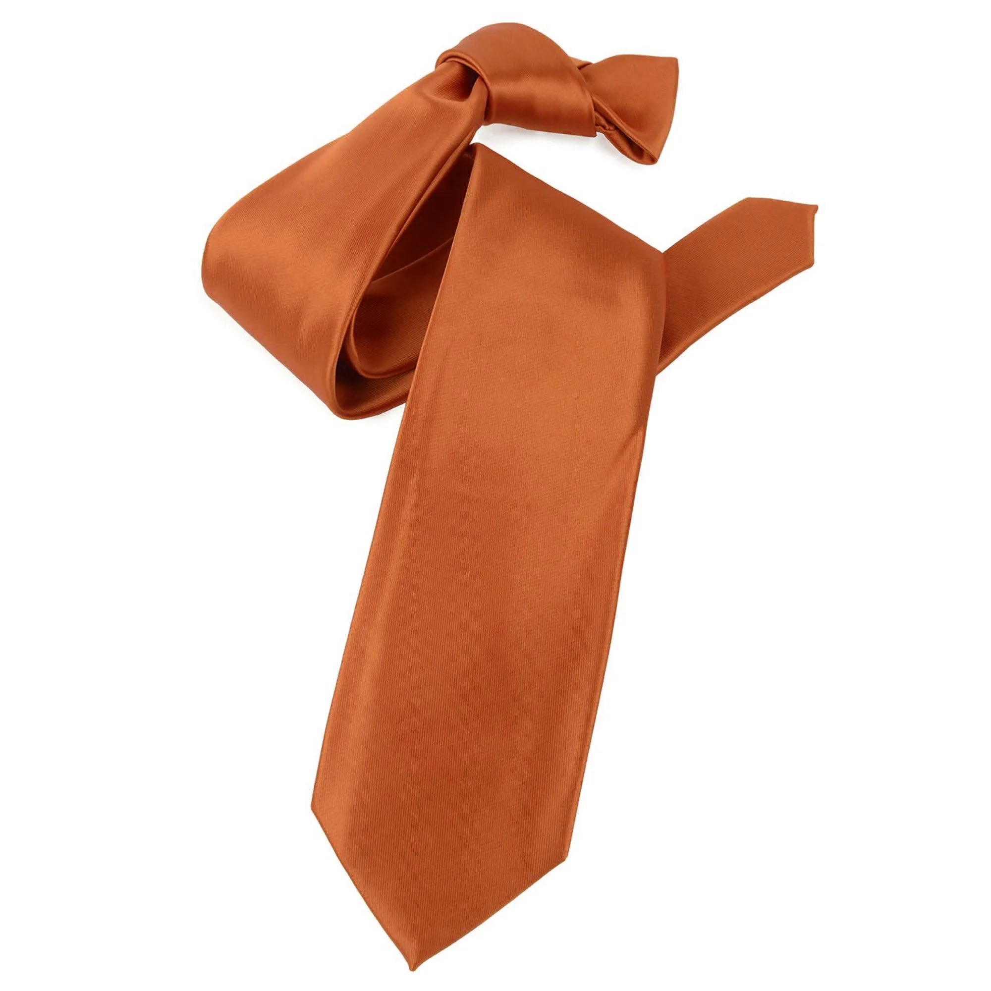Rust Satin Slim-Width Necktie