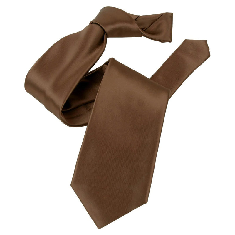Coffee Satin Slim-Width Necktie
