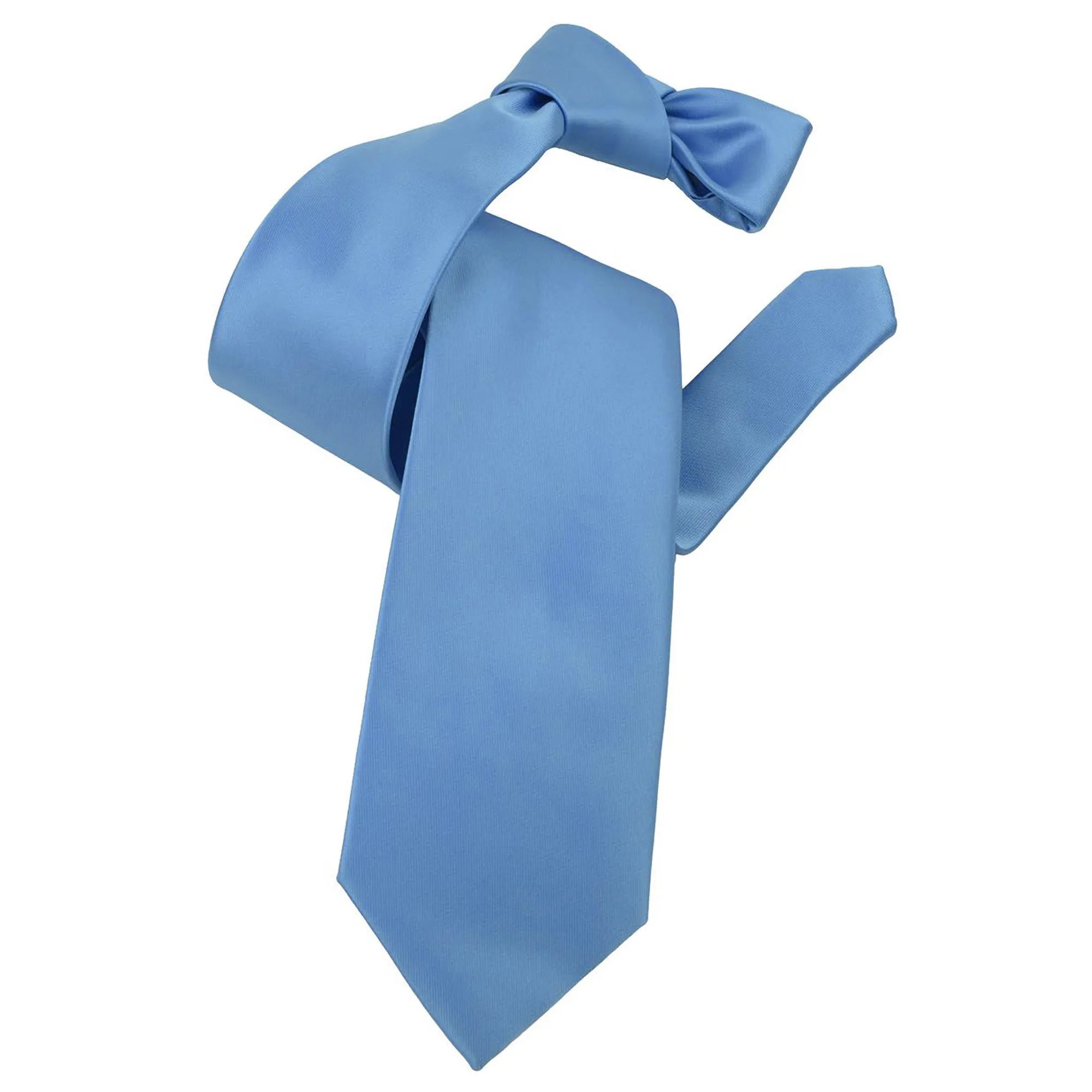 Sky Blue Satin Necktie