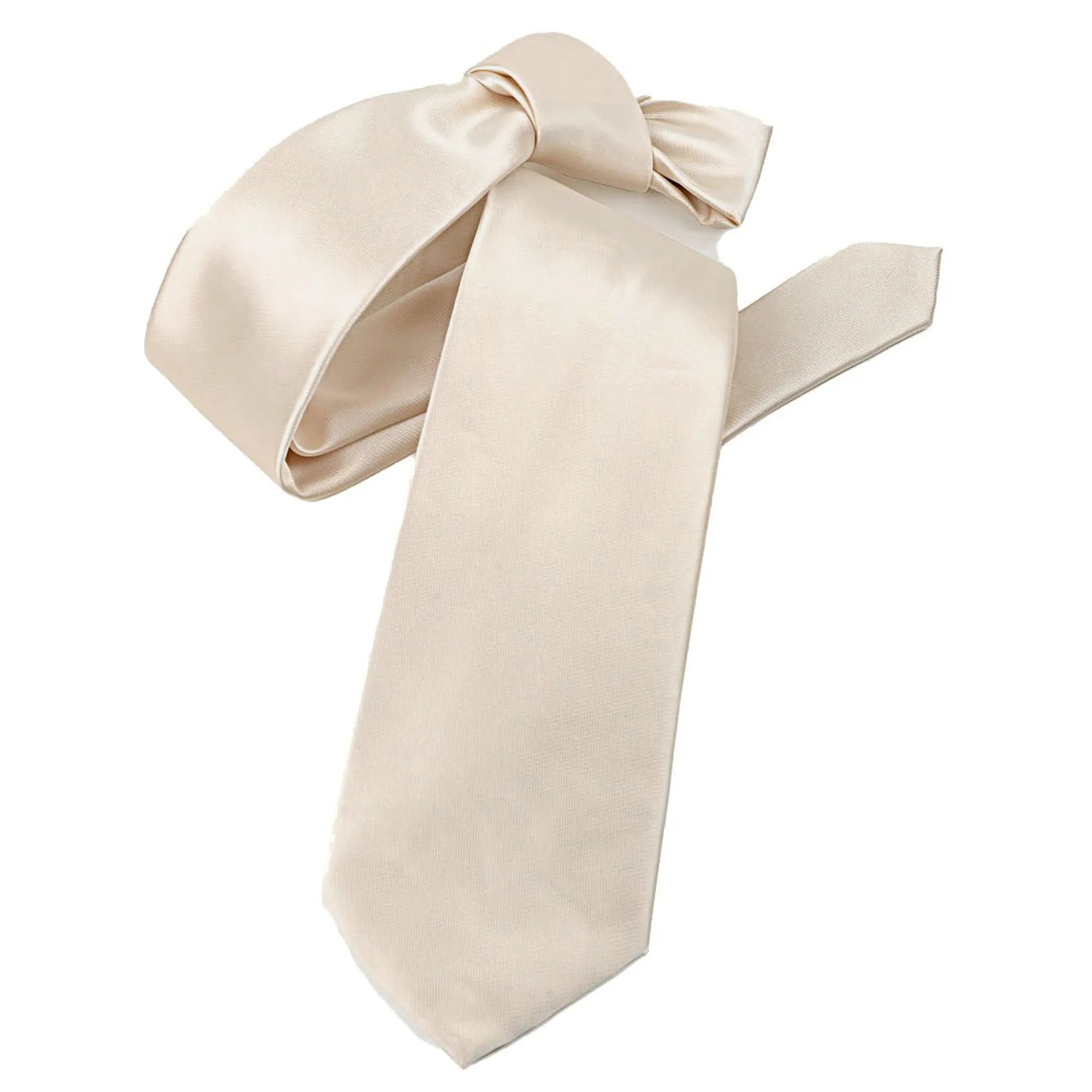 Men's Beige Slim-Width Necktie