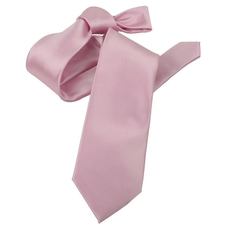Dusty Rose Satin Slim-Width Necktie
