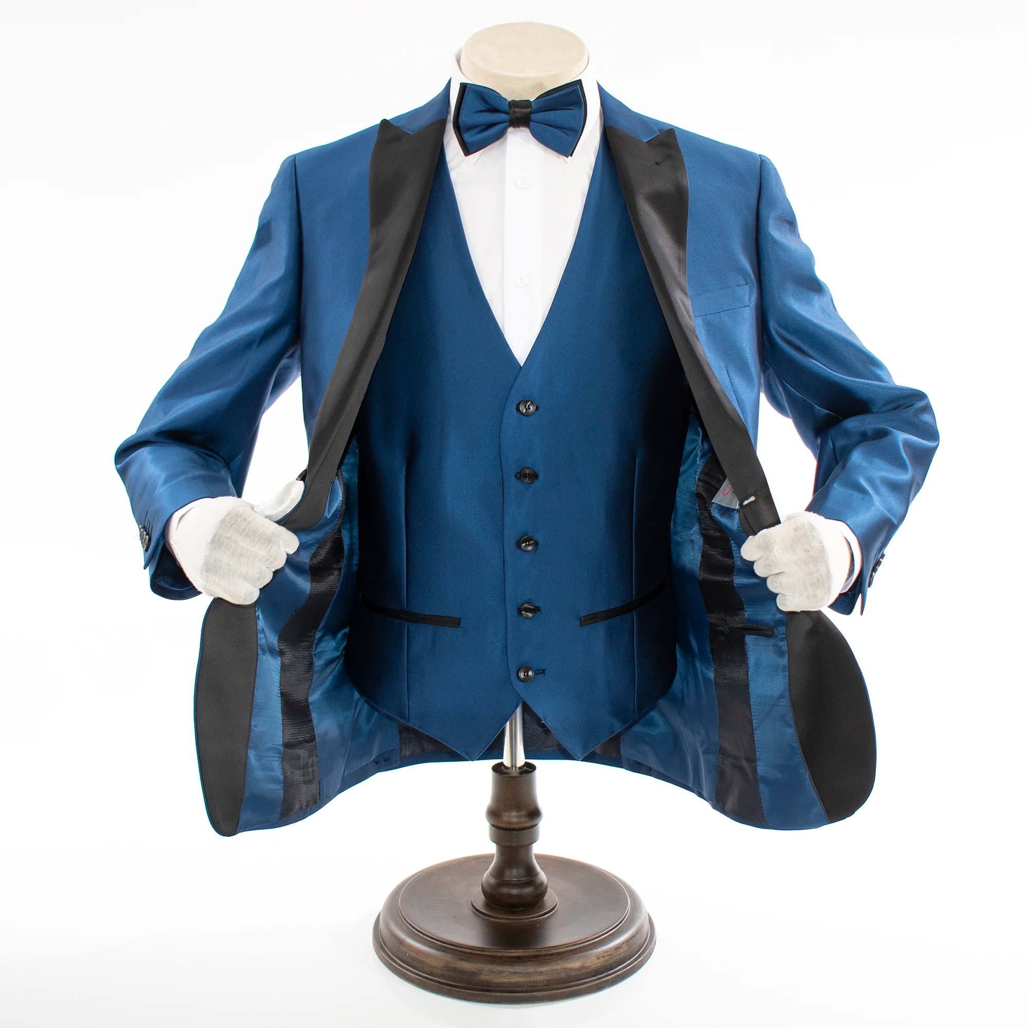 Blue Sharkskin 3-Piece Slim-Fit Tuxedo