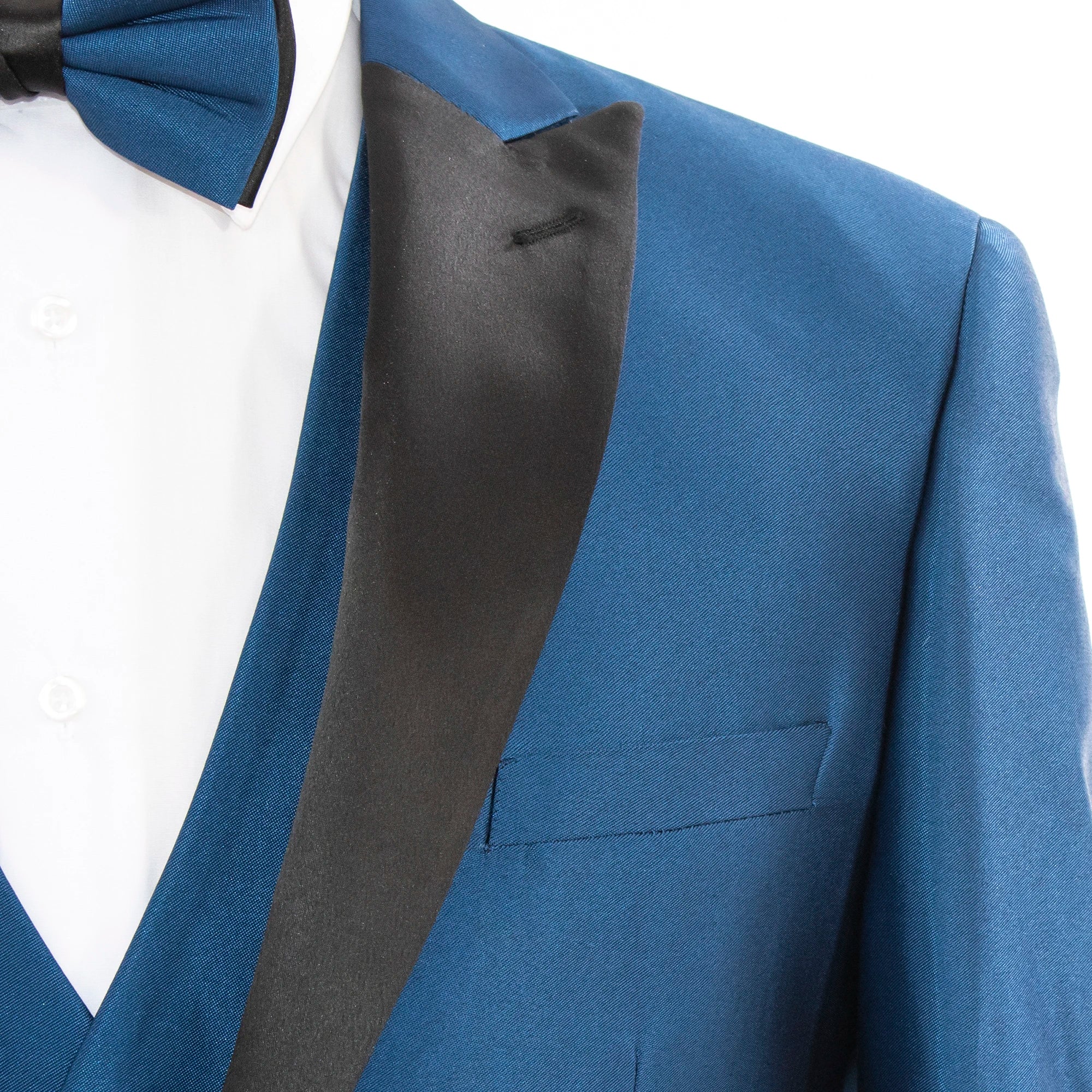 Blue Sharkskin 3-Piece Slim-Fit Tuxedo