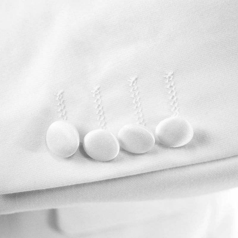 White 3-Piece Tailored-Fit Tuxedo with Shawl Lapel