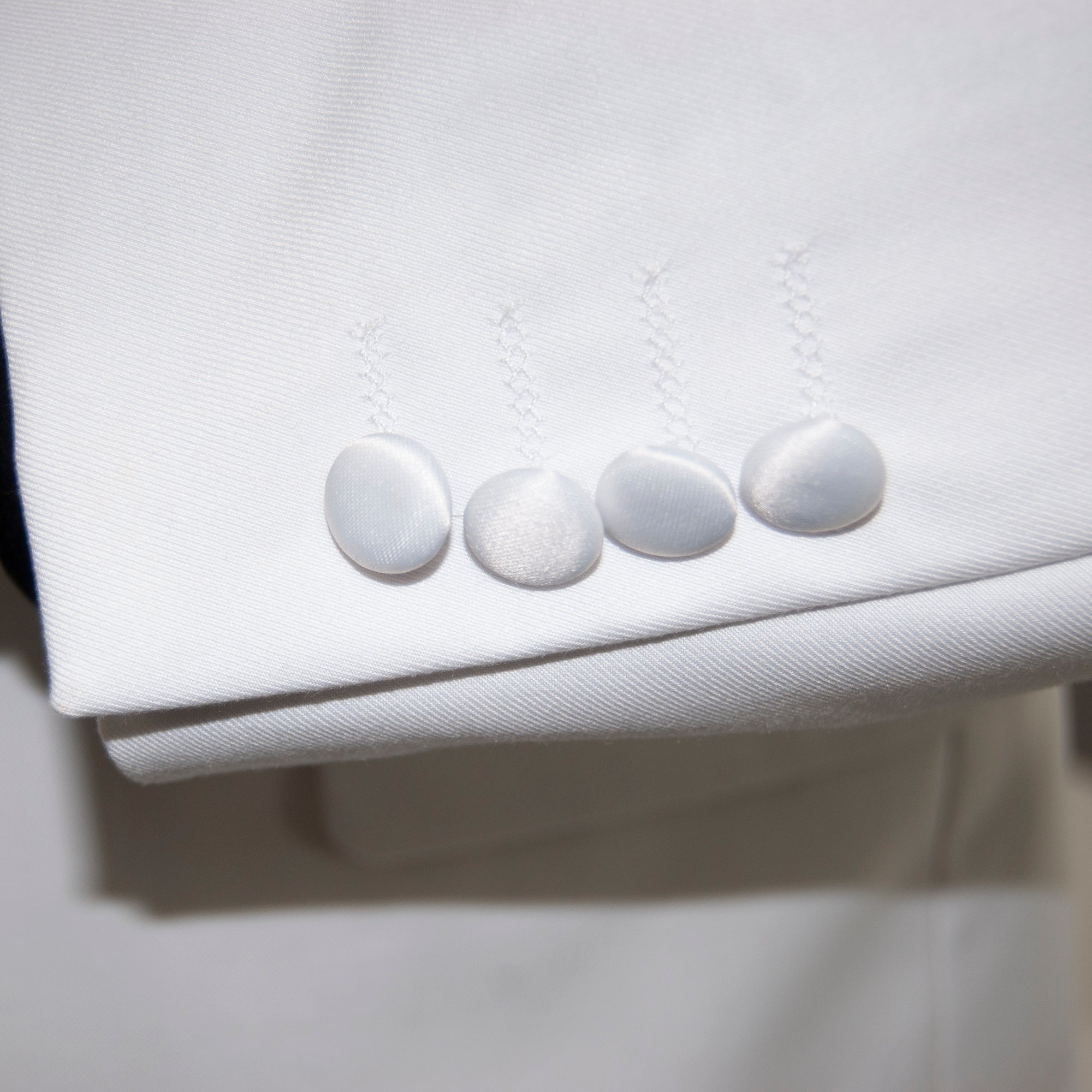 White 3-Piece Tailored-Fit Tuxedo with Shawl Lapel